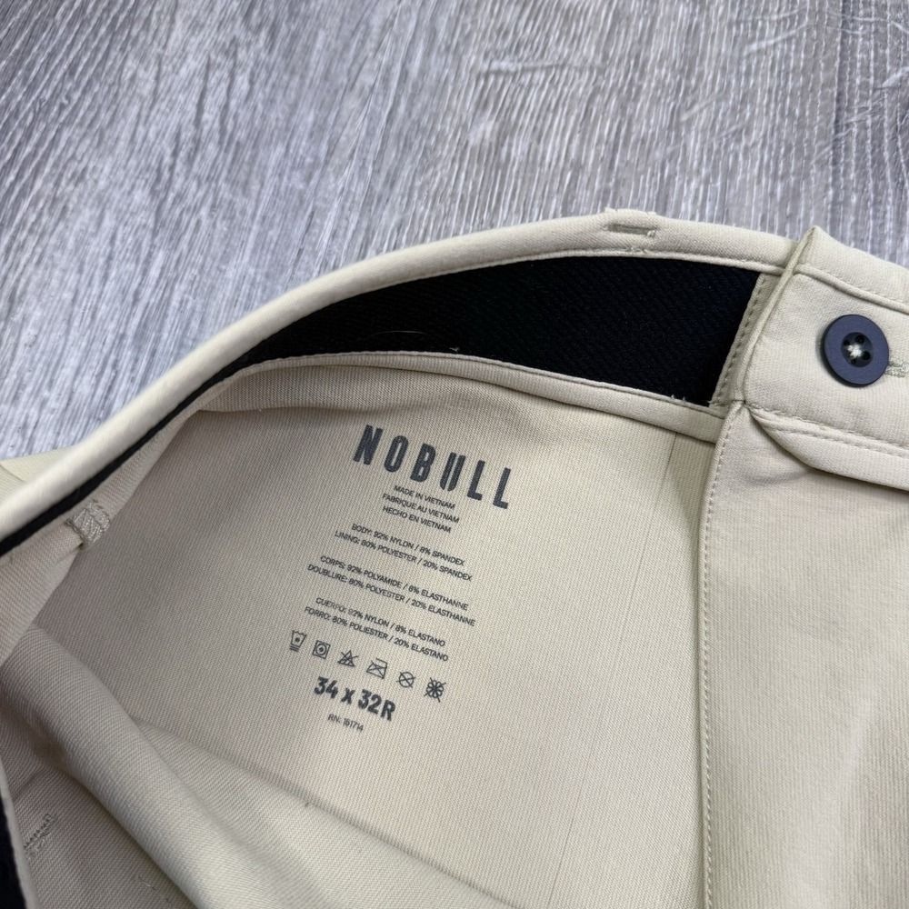 Nobull Performance Golf Tour Zipper Pocket Chino Pants Men Size 34x32 - Picture 9 of 13